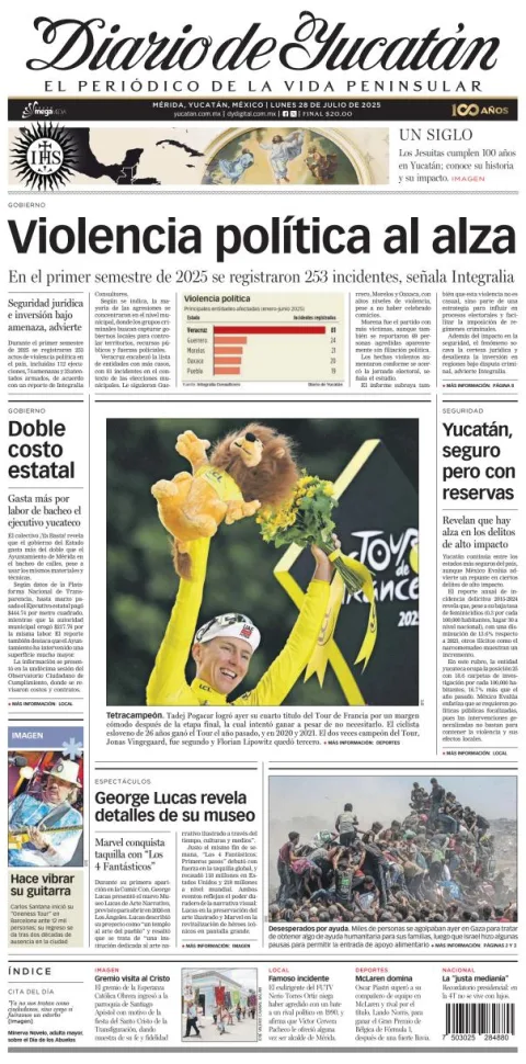 Portada de Diario de Yucatán