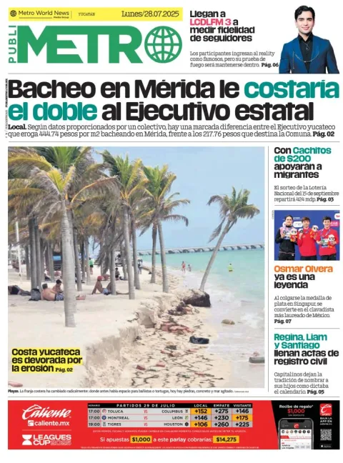 Portada de Publimetro Merida