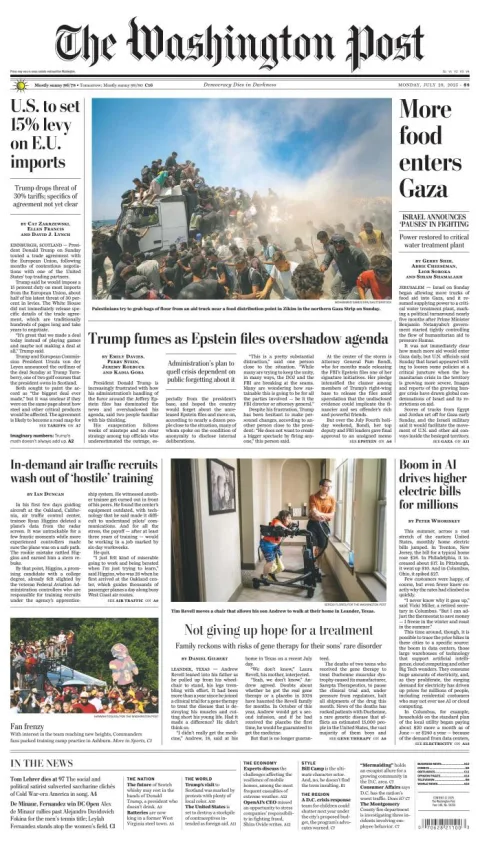 Portada de The Washington Post