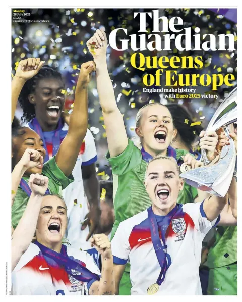 Portada de The Guardian (reino Unido) del lunes, 28 de julio de 2025