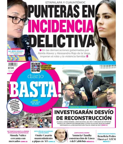 Portada de Basta del lunes, 28 de julio de 2025