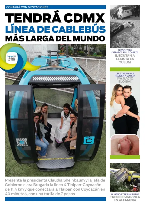 Portada de El Quintana Roo (contraportada) del lunes, 28 de julio de 2025