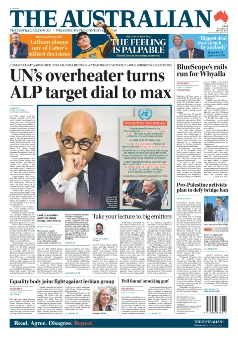 Portada de The Australian
