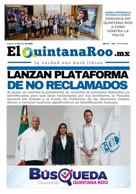 Portada de El Quintana Roo (portada)