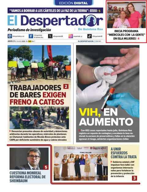 Portada de El Despertador de Quintana Roo