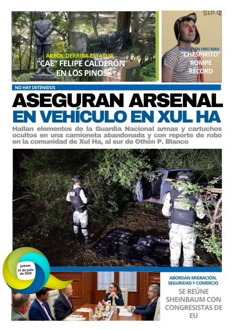 Portada de El Quintana Roo (contraportada)