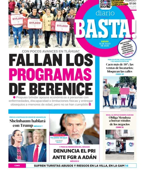 Portada de Basta del 2025-07-31