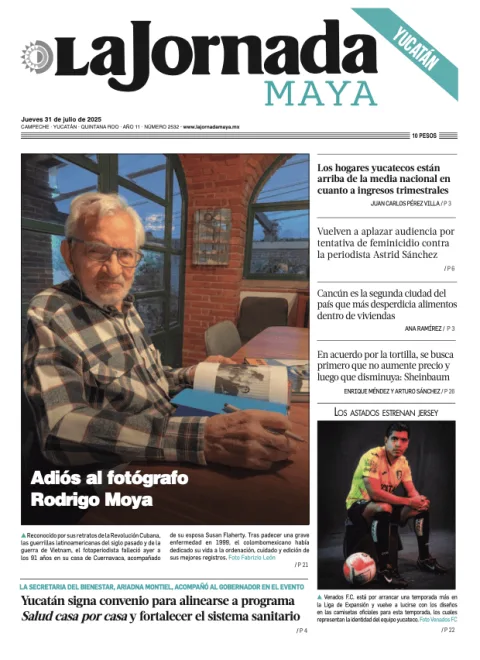 Portada de La Jornada Maya Yucatán del jueves, 31 de julio de 2025
