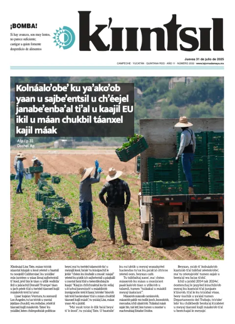 Portada de La Jornada - Kiintsil del jueves, 31 de julio de 2025