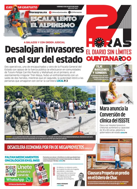 Portada de 24 Horas Quintana Roo