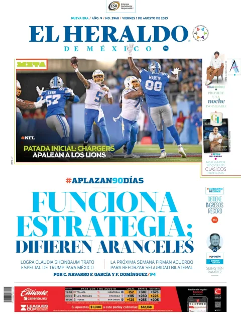 Portada de El Heraldo de Mexico