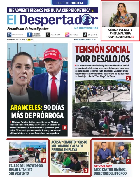 Portada de El Despertador de Quintana Roo