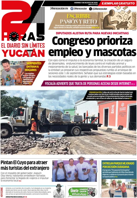Portada de 24 Horas Yucatan