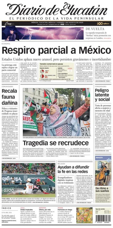 Portada de Diario de Yucatán