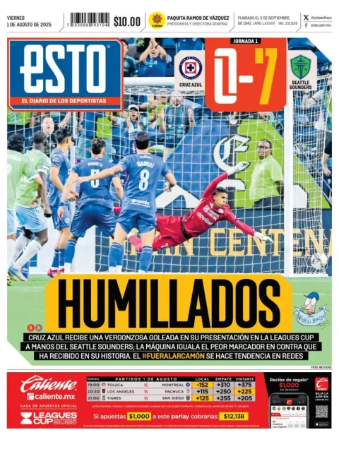 Portada de Esto del viernes, 1 de agosto de 2025