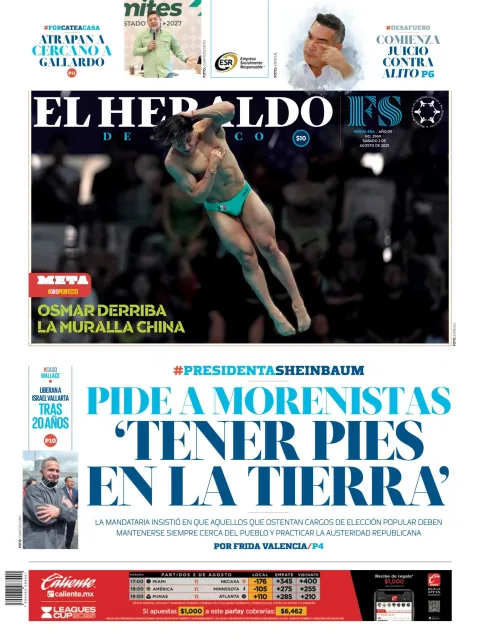 Portada de El Heraldo de Mexico