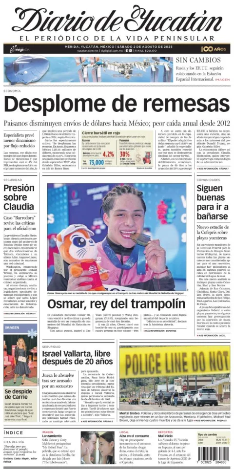 Portada de Diario de Yucatán