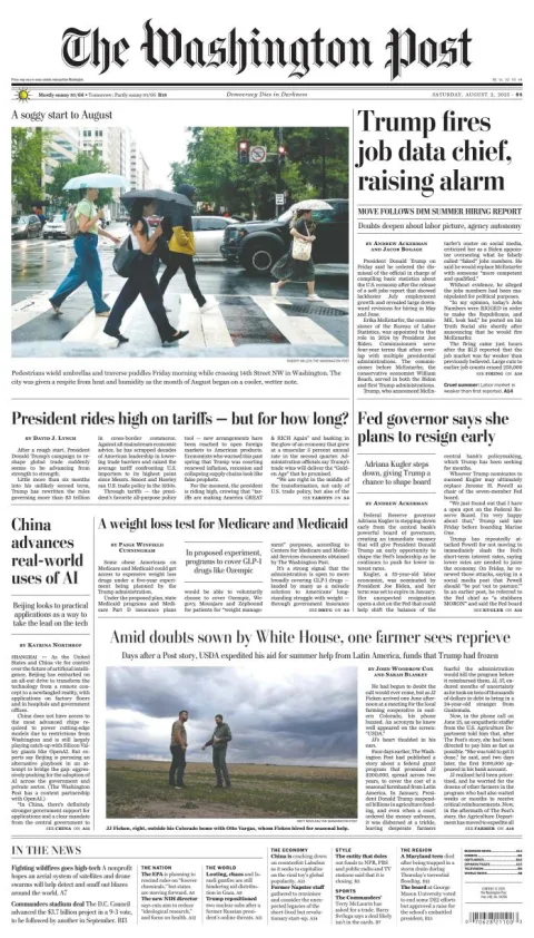Portada de The Washington Post