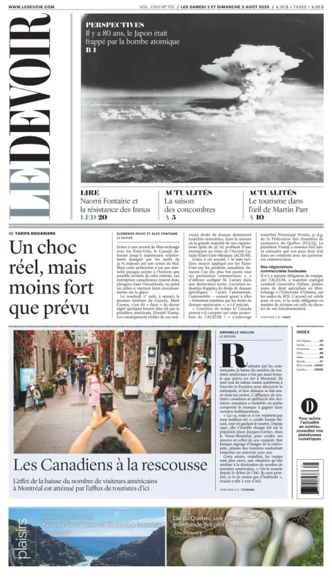 Portada de Le Devoir