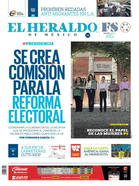 Portada de El Heraldo de Mexico