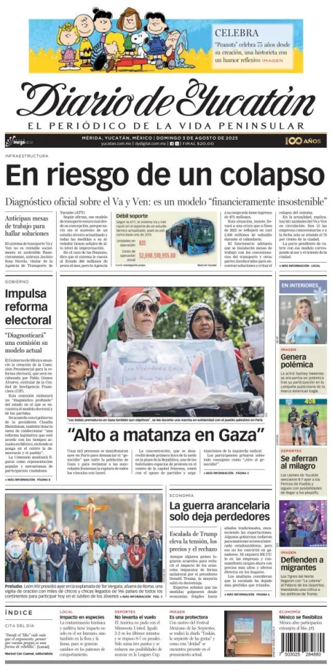 Portada de Diario de Yucatán