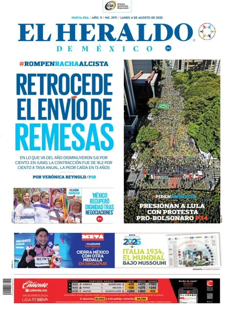 Portada de El Heraldo de Mexico