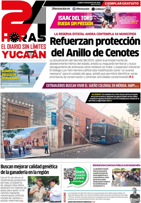 Portada de 24 Horas Yucatan