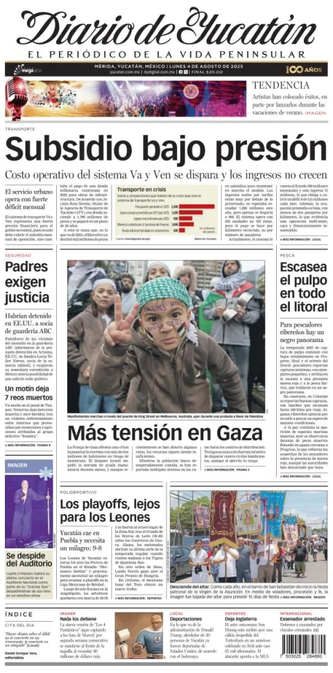 Portada de Diario de Yucatán