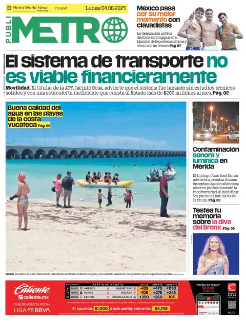 Portada de Publimetro Merida
