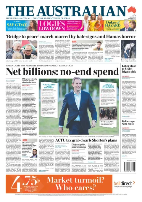 Portada de The Australian