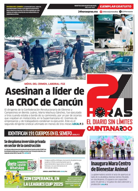 Portada de 24 Horas Quintana Roo