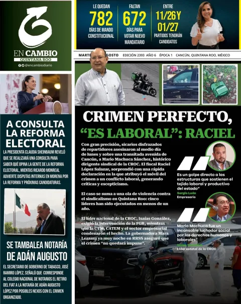 Portada de En Cambio - Quintana Roo (portada)