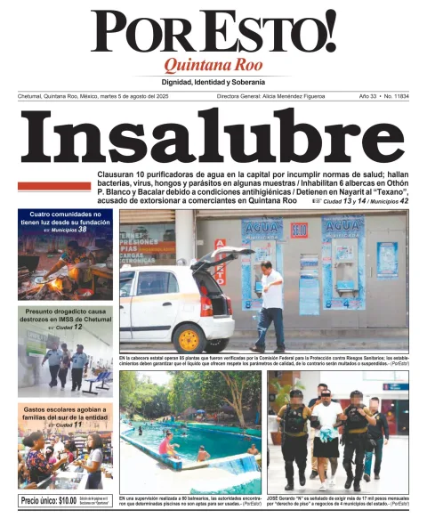 Portada de Por Esto (quintana Roo Chetumal)