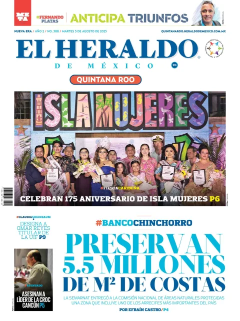 Portada de El Heraldo de Mexico - Quintana Roo