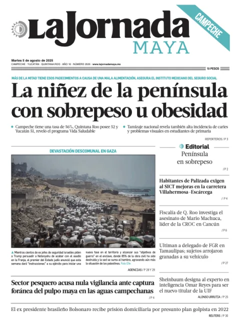 Portada de La Jornada Maya Campeche del martes, 5 de agosto de 2025