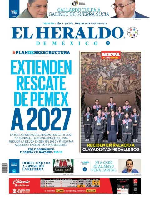 Portada de El Heraldo de Mexico