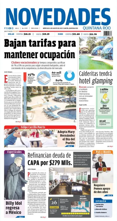 Portada de Novedades Quintana Roo