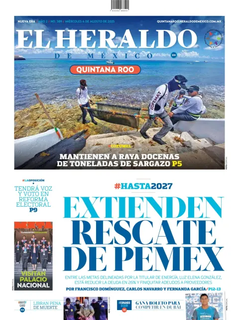 Portada de El Heraldo de Mexico - Quintana Roo