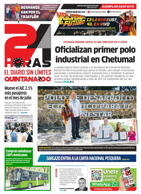 Portada de 24 Horas Quintana Roo