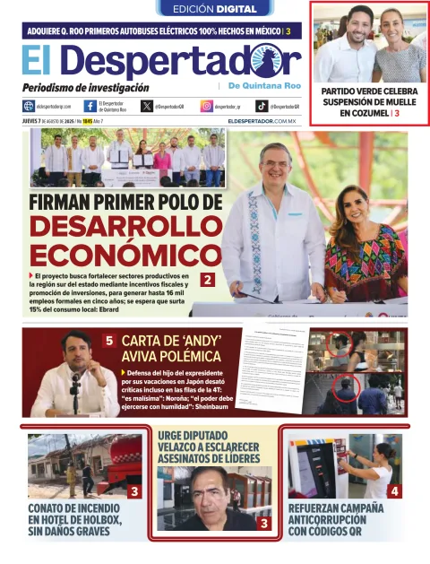 Portada de El Despertador de Quintana Roo