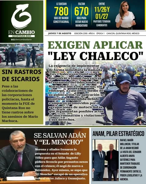 Portada de En Cambio - Quintana Roo (portada)