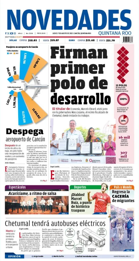 Portada de Novedades Quintana Roo