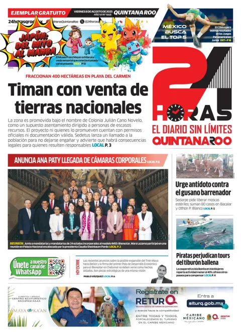 Portada de 24 Horas Quintana Roo