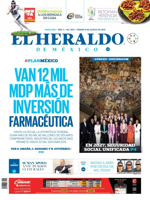 Portada de El Heraldo de Mexico