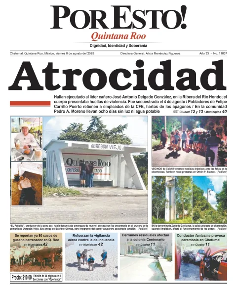 Portada de Por Esto (quintana Roo Chetumal)