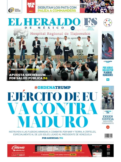 Portada de El Heraldo de Mexico