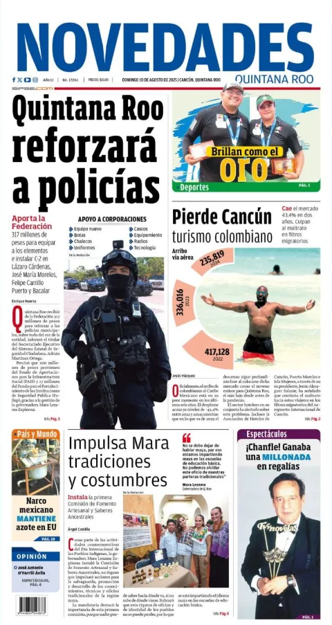 Portada de Novedades Quintana Roo