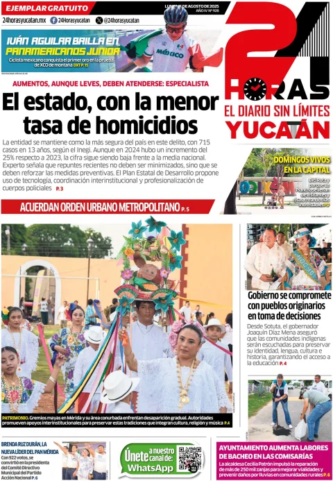 Portada de 24 Horas Yucatan