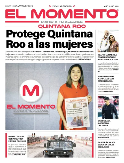 Portada de El Momento Quintana Roo