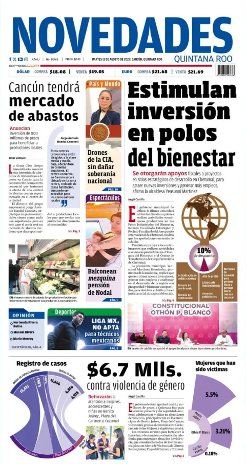 Portada de Novedades Quintana Roo